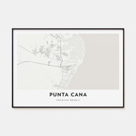 Punta Cana Map Landscape Poster