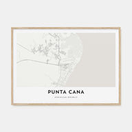 Punta Cana Map Landscape Poster