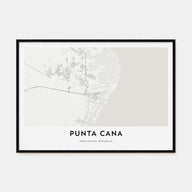 Punta Cana Map Landscape Poster