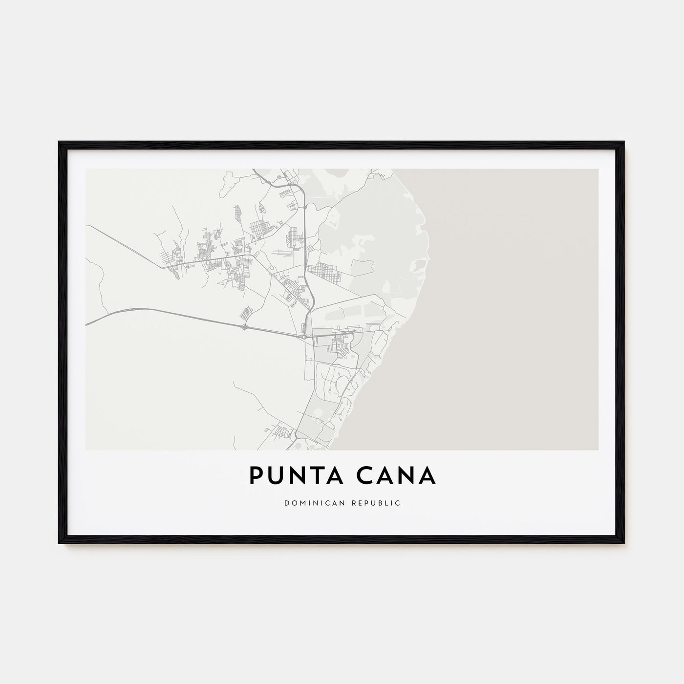 Punta Cana Map Landscape Poster