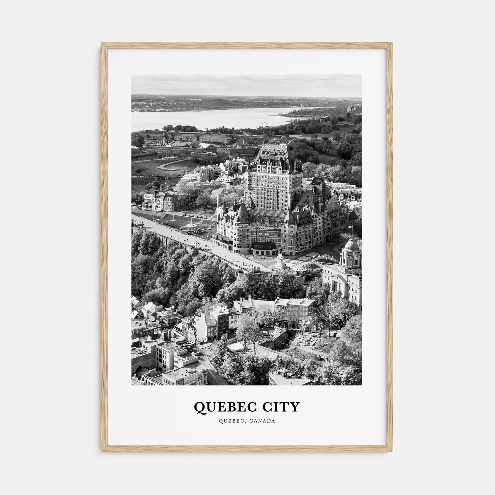 Quebec City Portrait B&W No 1 Poster