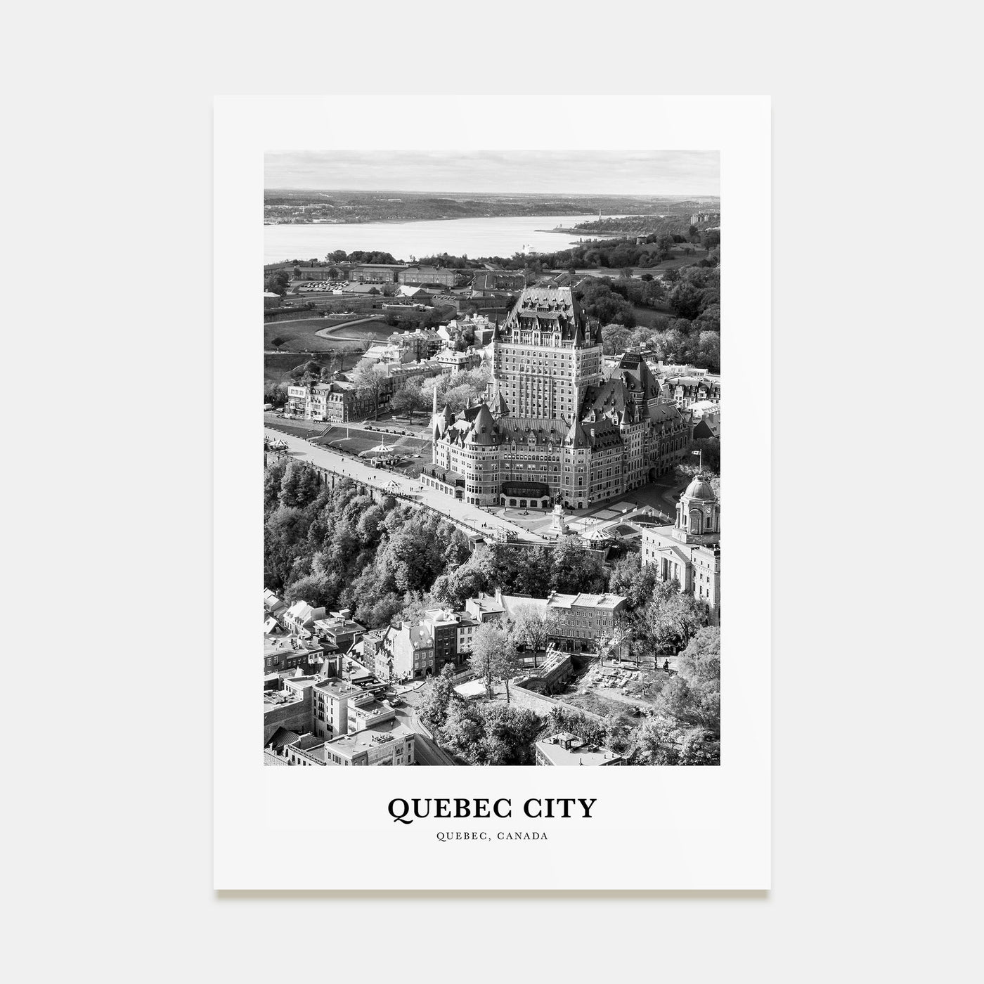 Quebec City Portrait B&W No 1 Poster