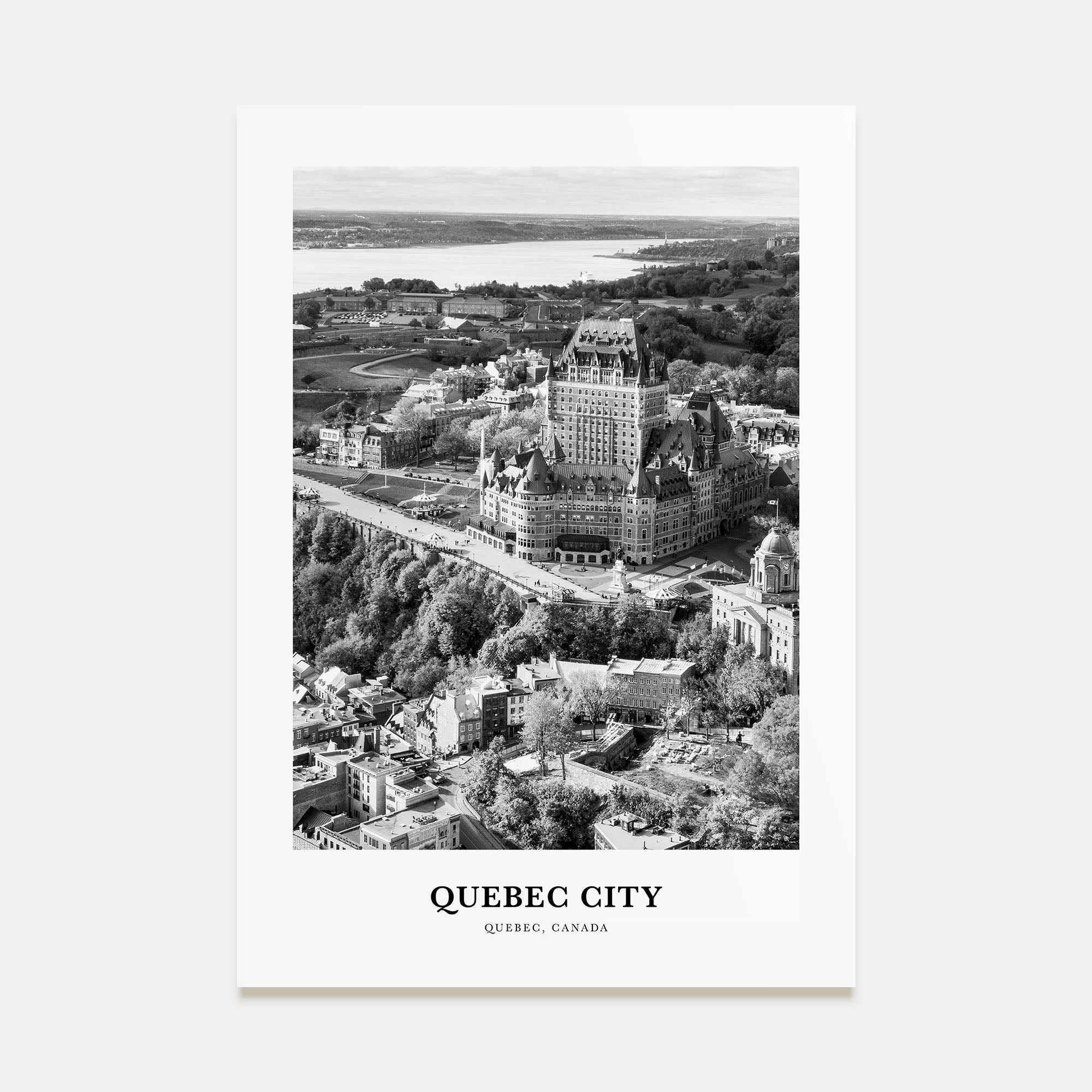 Quebec City Portrait B&W No 1 Poster