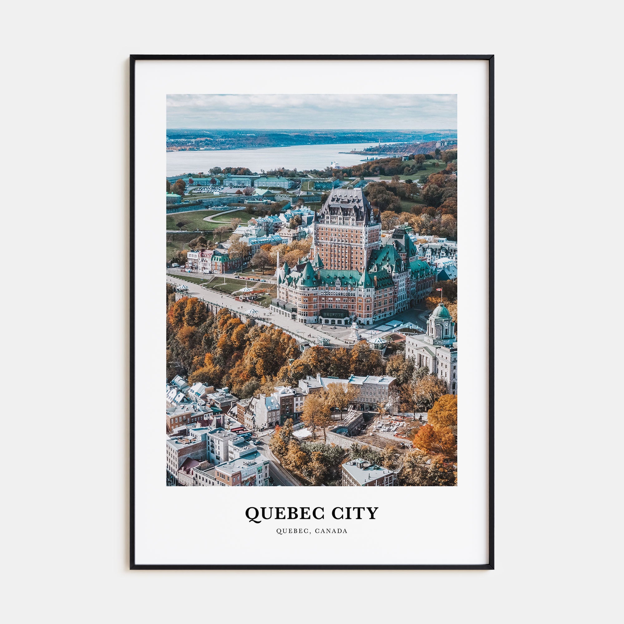 Quebec City Portrait Color Poster