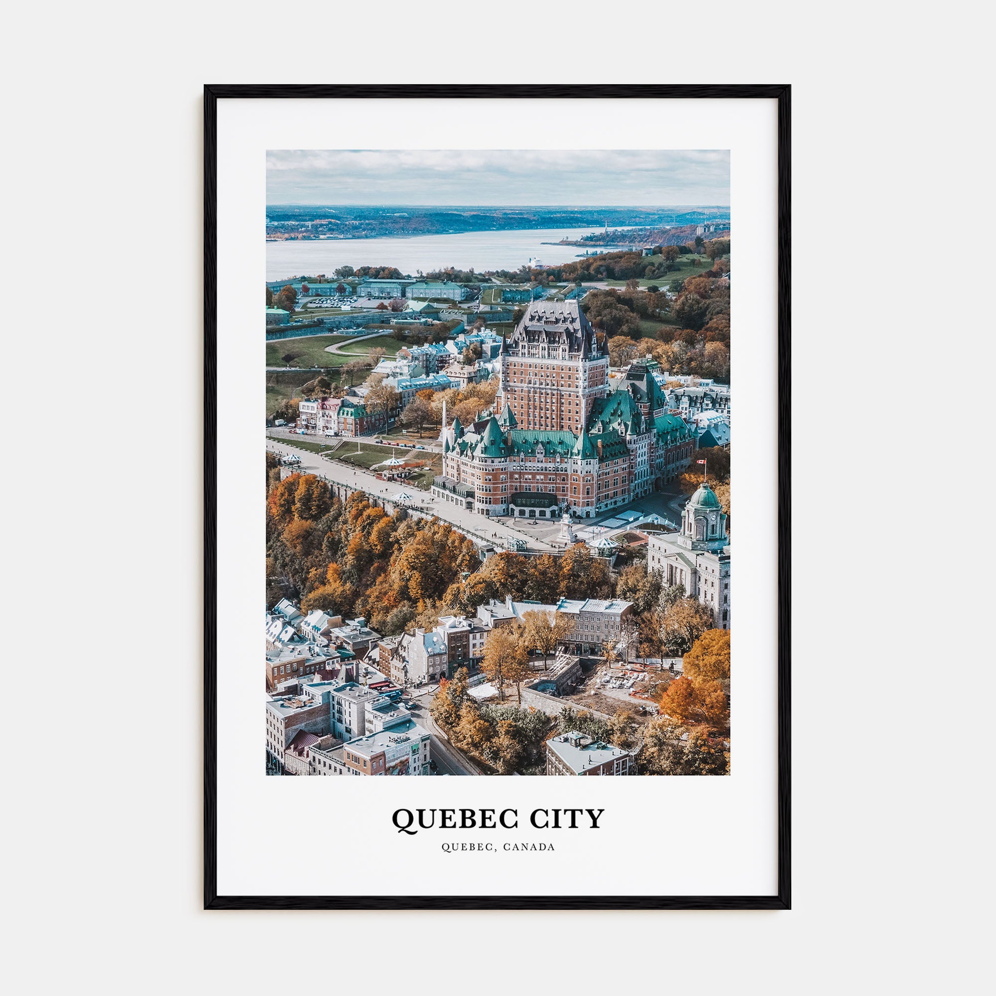 Quebec City Portrait Color Poster