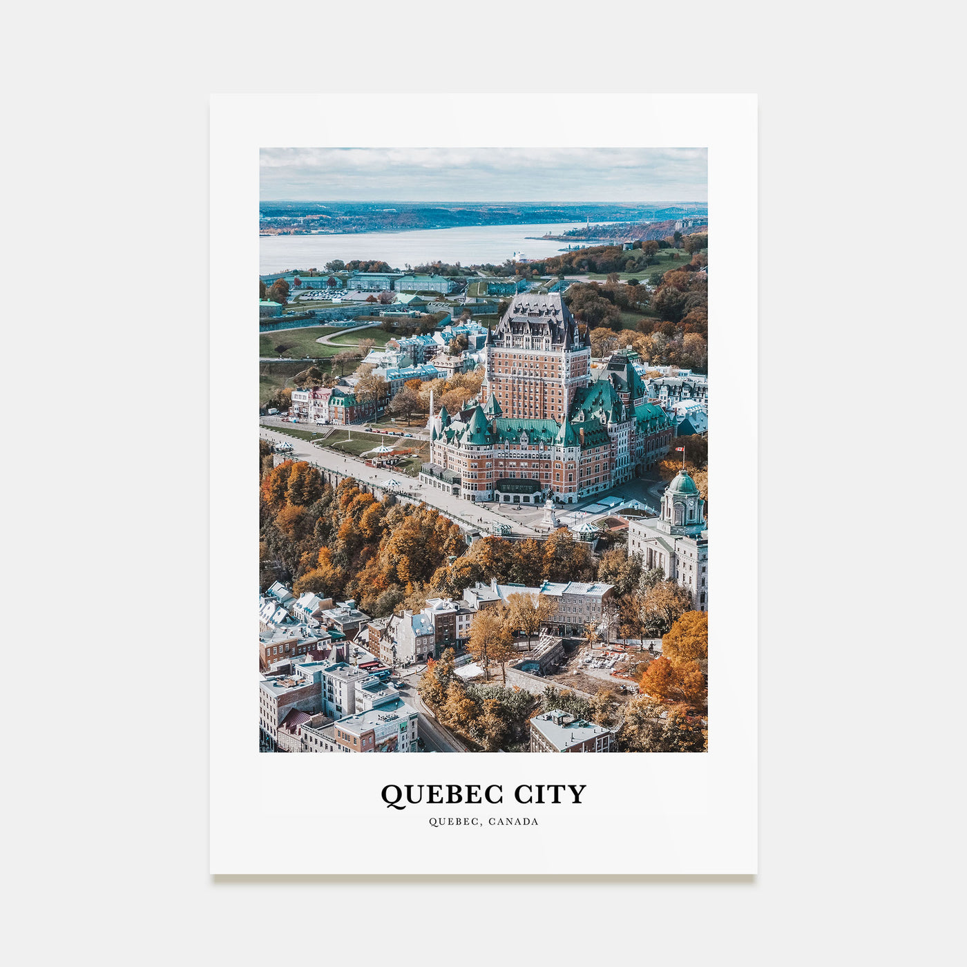 Quebec City Portrait Color Poster