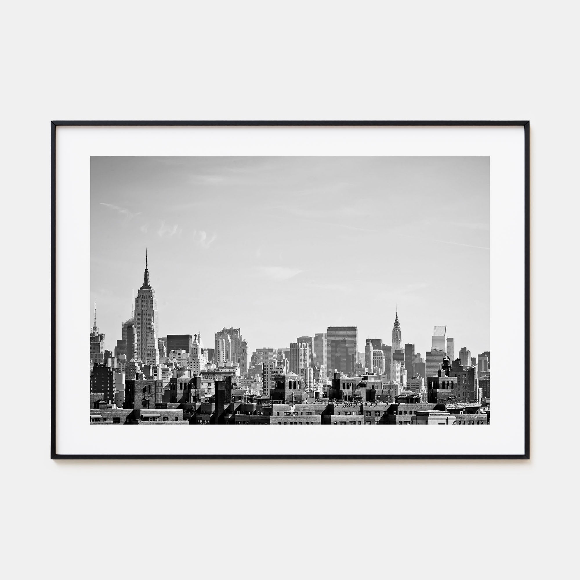 Queens, New York Landscape B&W Poster