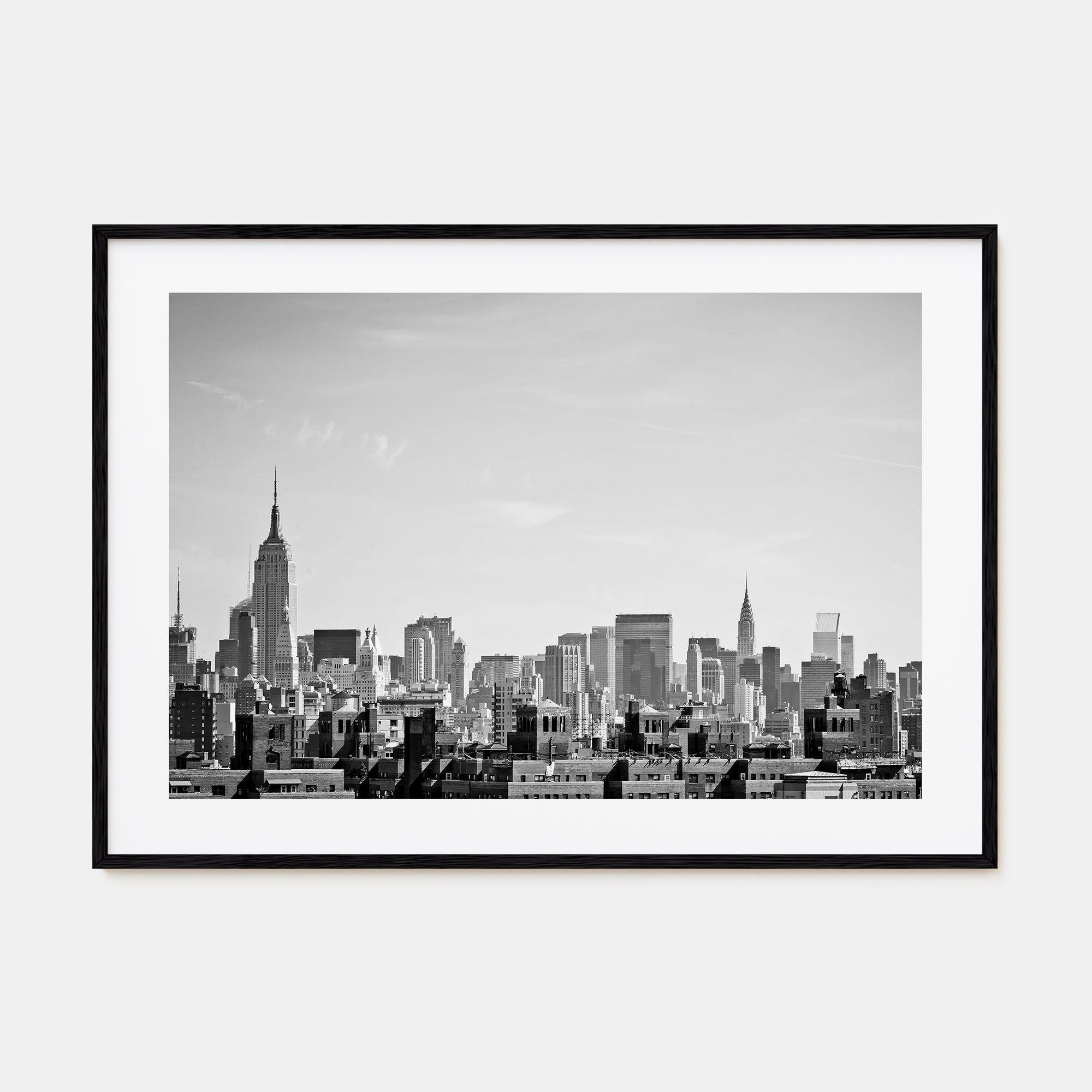 Queens, New York Landscape B&W Poster