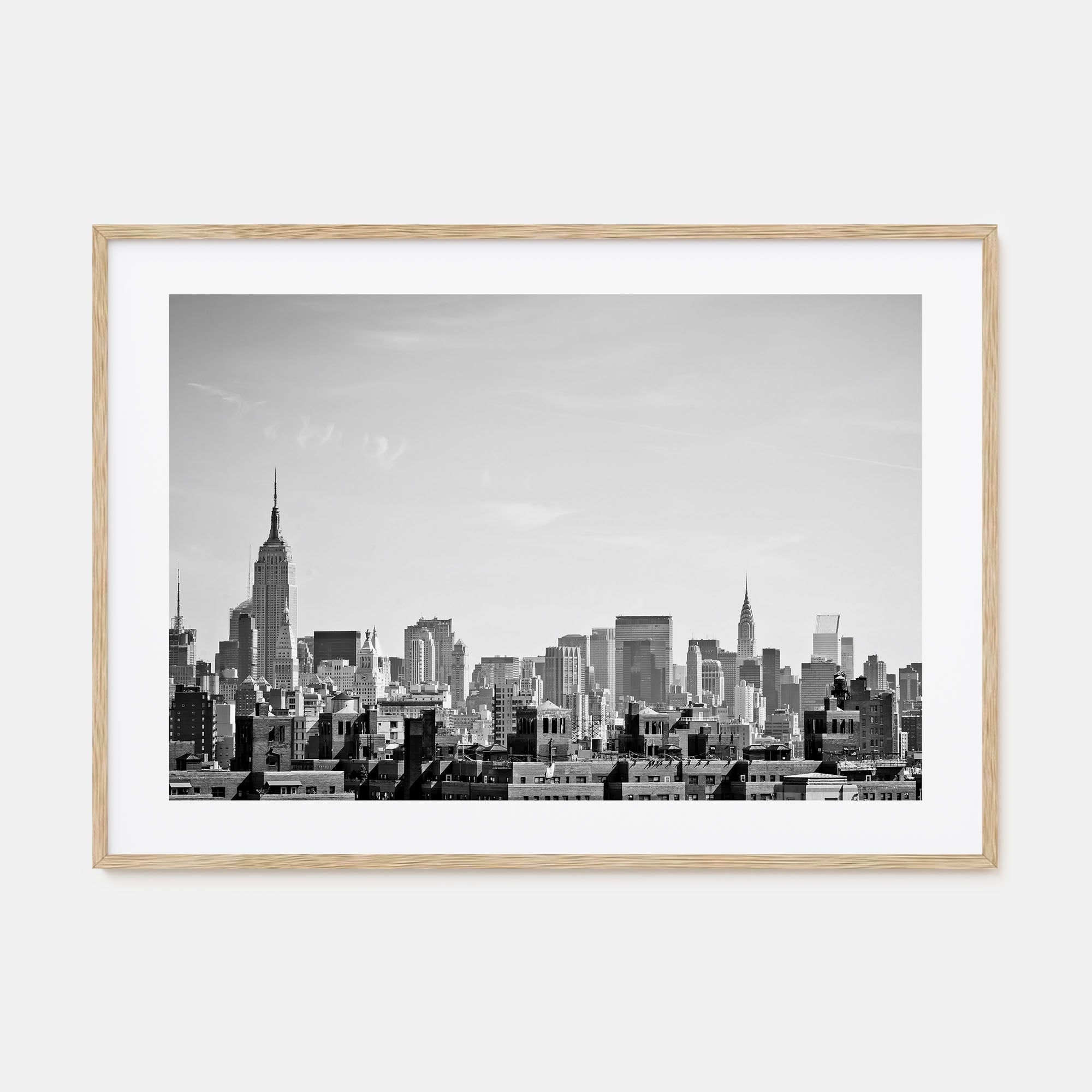 Queens, New York Landscape B&W Poster