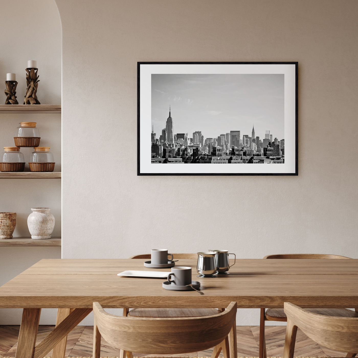 Queens, New York Landscape B&W Poster