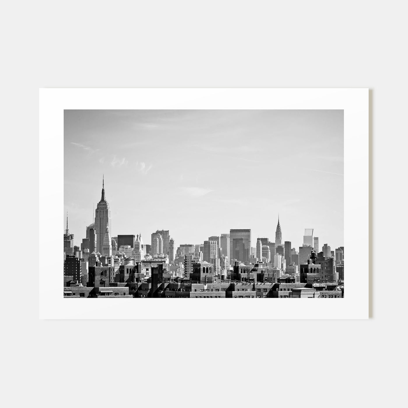 Queens, New York Landscape B&W Poster