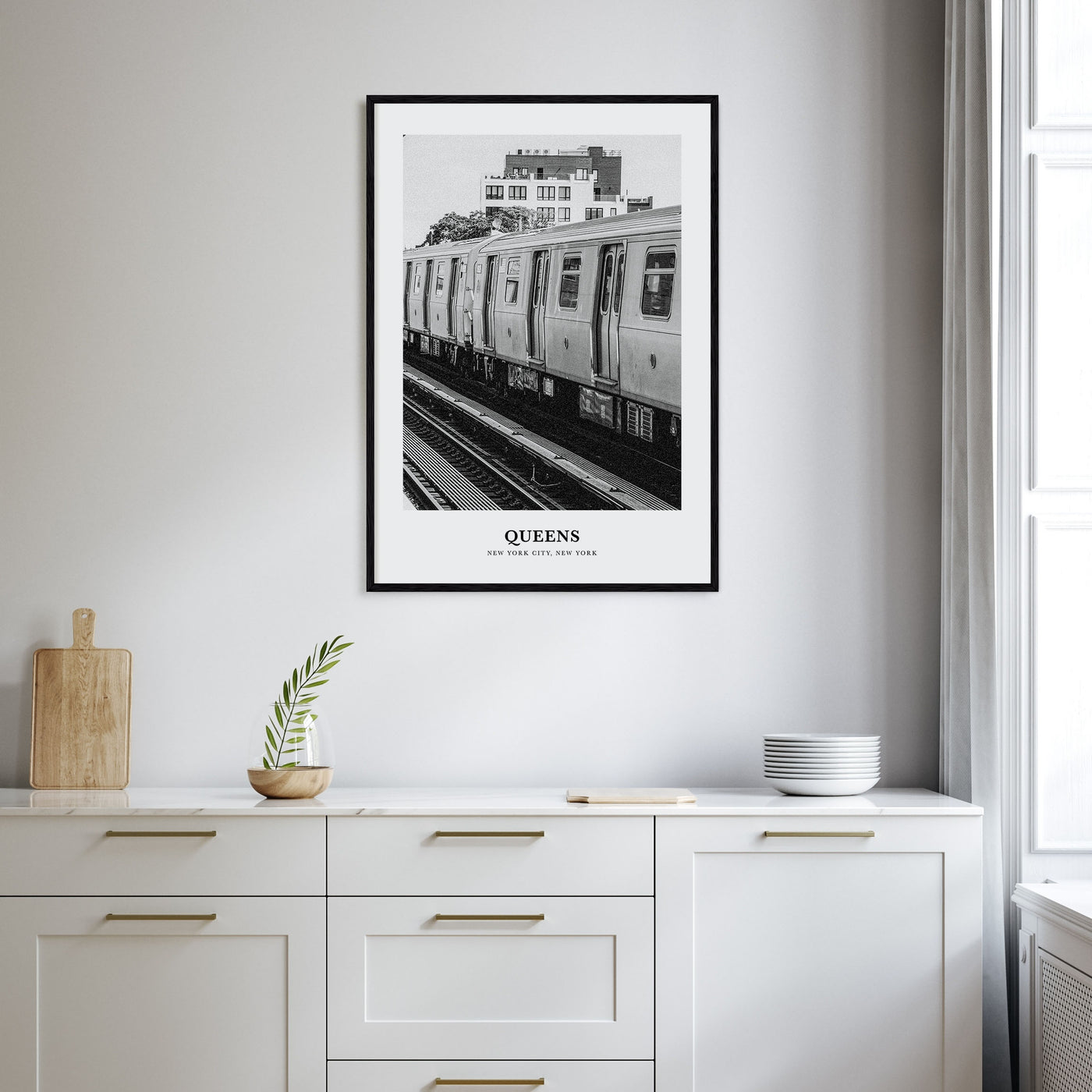 Queens, New York Portrait B&W No 3 Poster