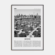 Queens, New York Travel B&W No 1 Poster