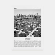 Queens, New York Travel B&W No 1 Poster