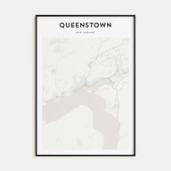 Queenstown Map Portrait Poster