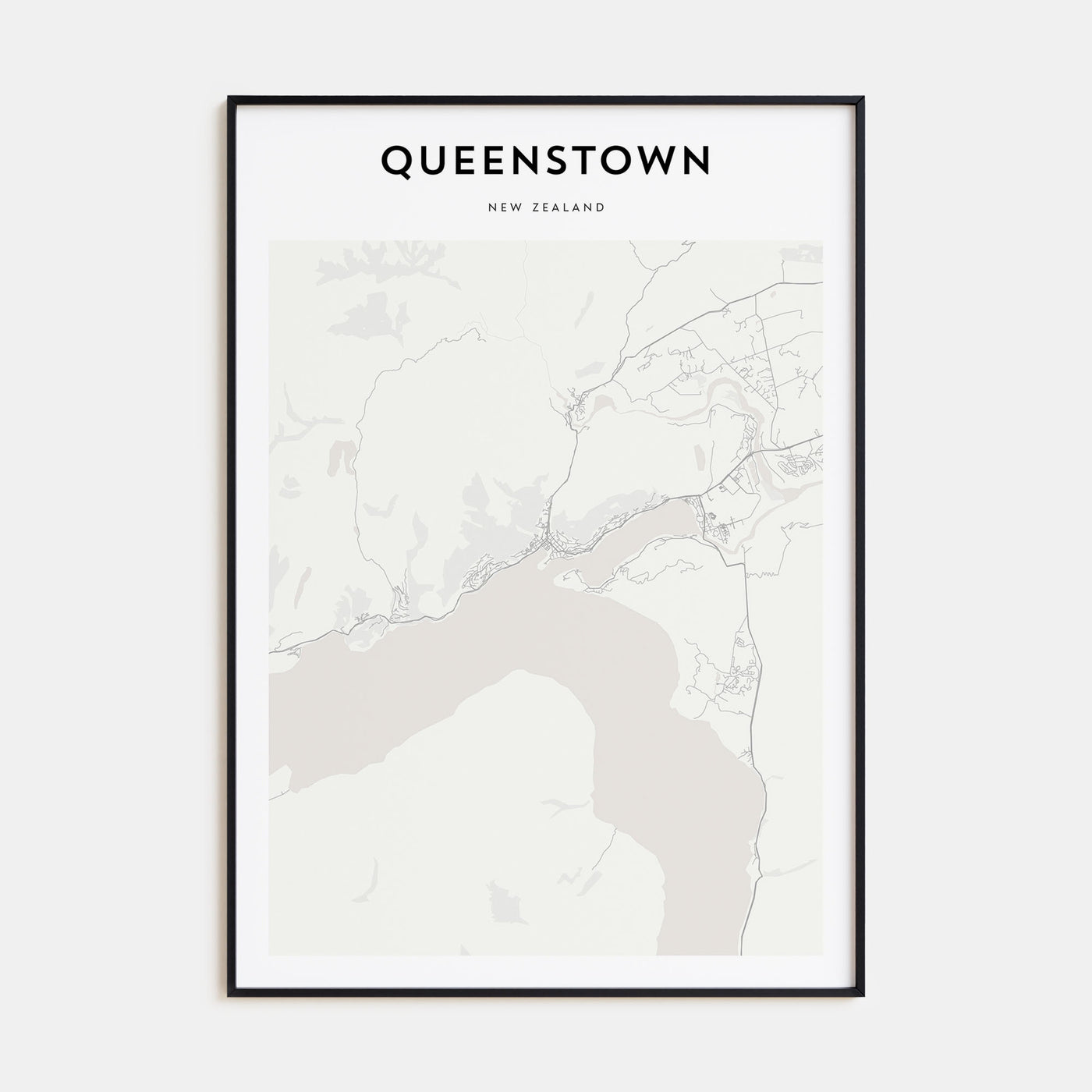 Queenstown Map Portrait Poster