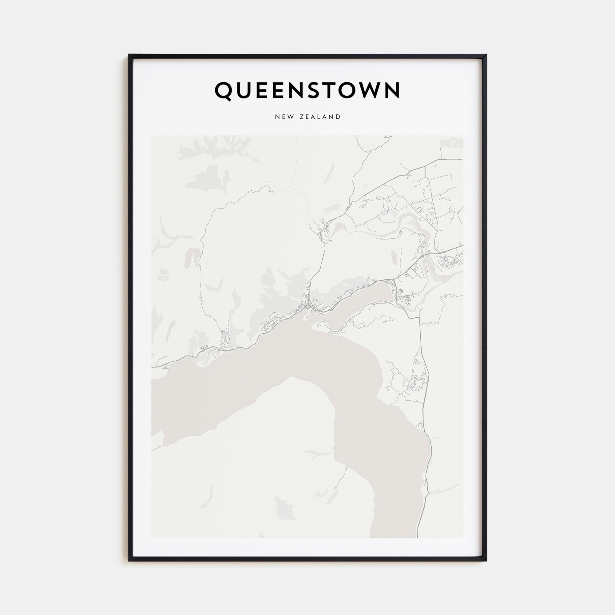 Queenstown Map Portrait Poster