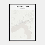 Queenstown Map Portrait Poster