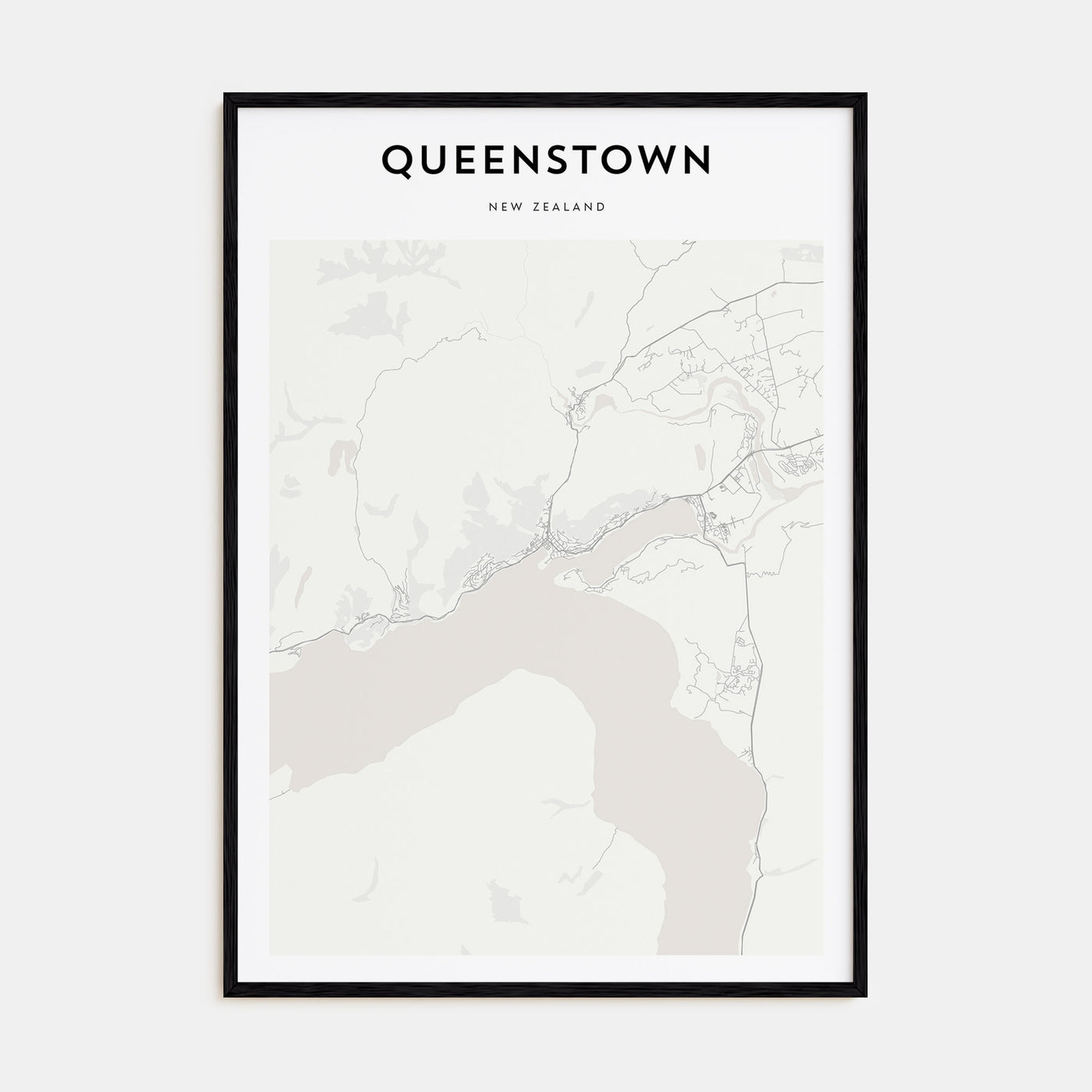 Queenstown Map Portrait Poster