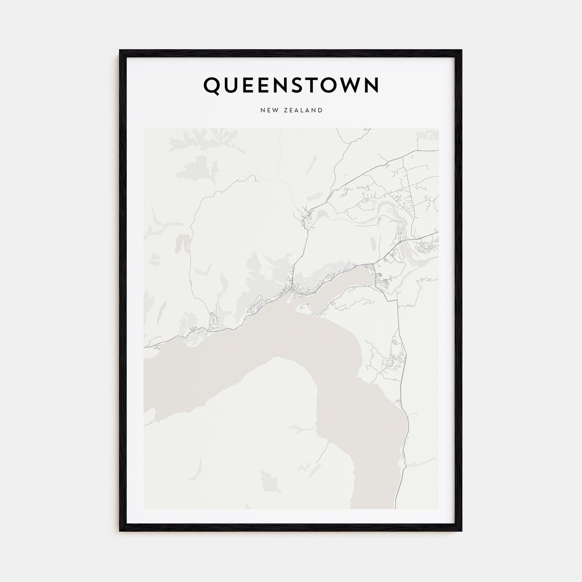 Queenstown Map Portrait Poster