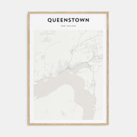 Queenstown Map Portrait Poster