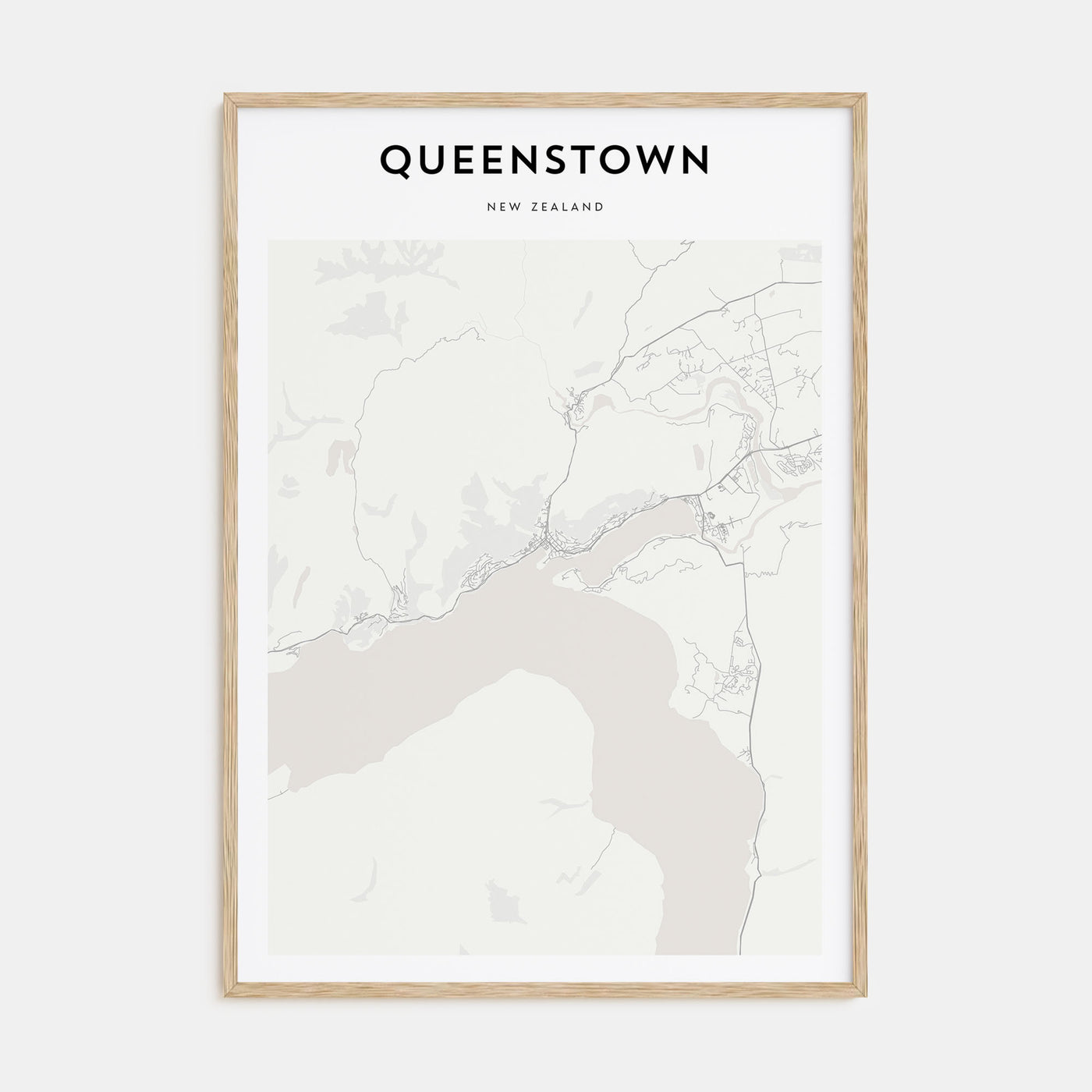 Queenstown Map Portrait Poster