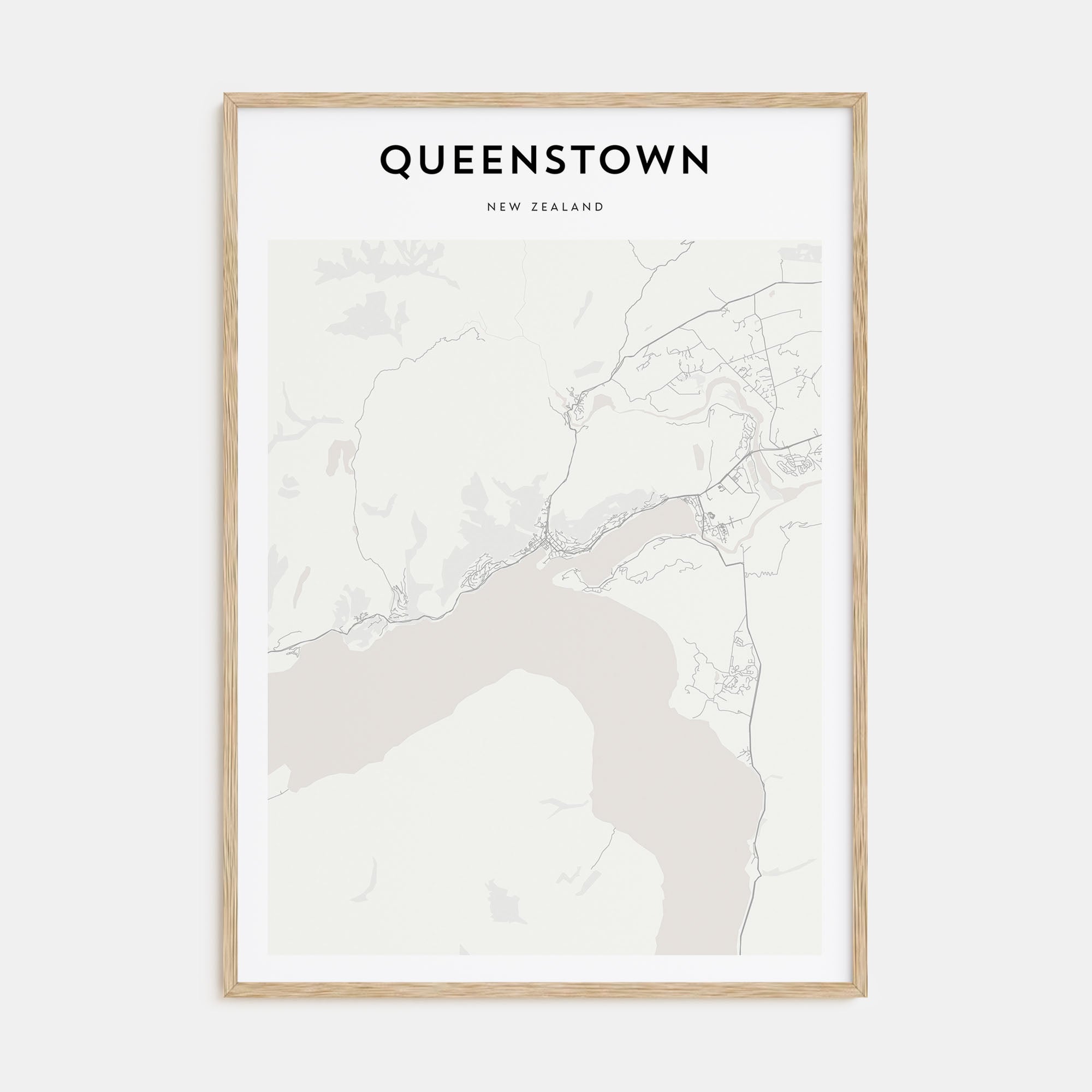 Queenstown Map Portrait Poster