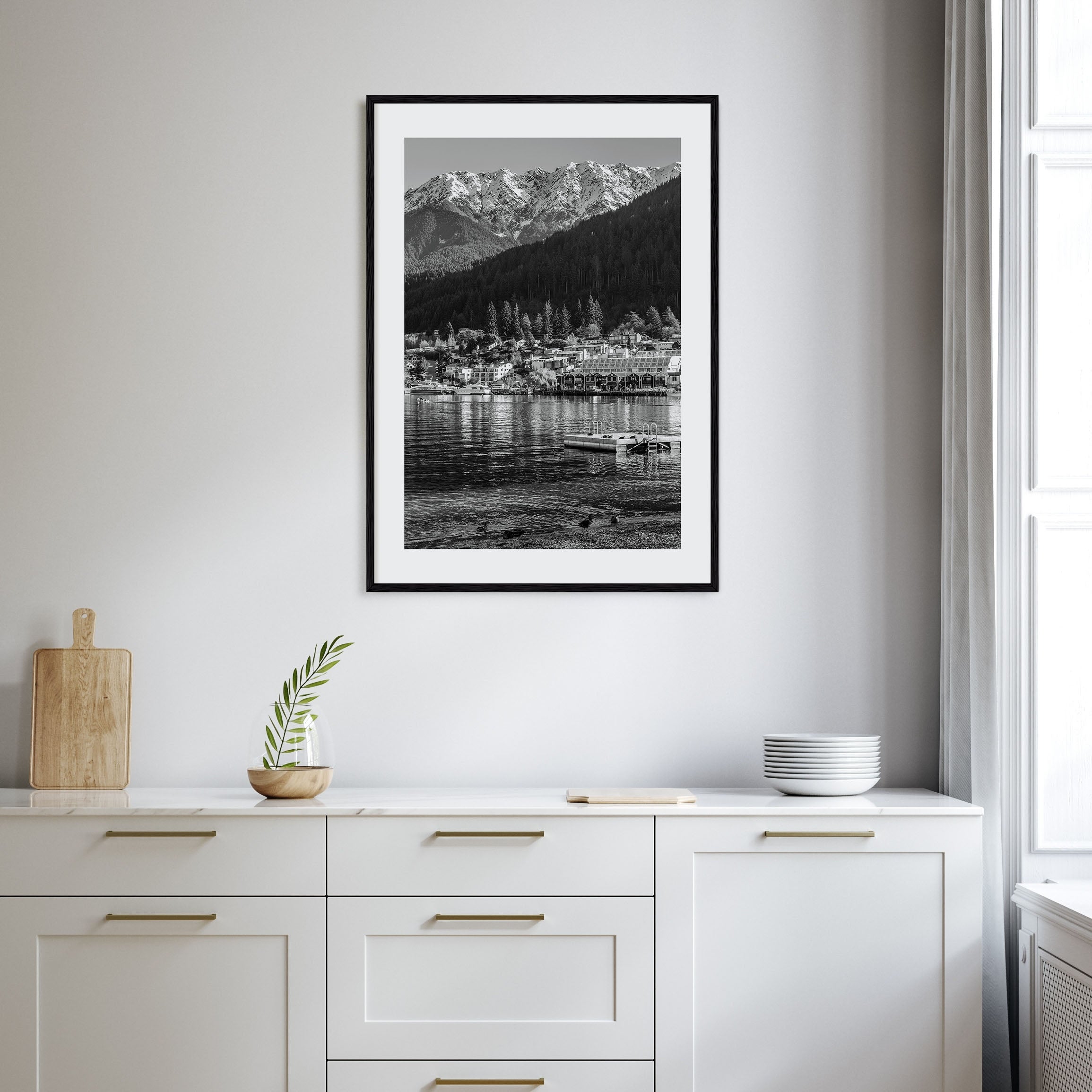 Queenstown Photo B&W Poster