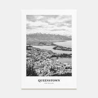Queenstown Portrait B&W Poster