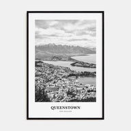 Queenstown Portrait B&W Poster