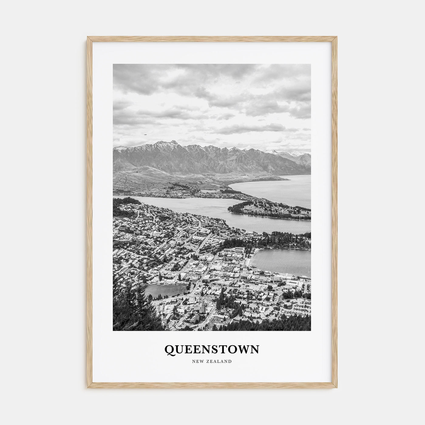 Queenstown Portrait B&W Poster