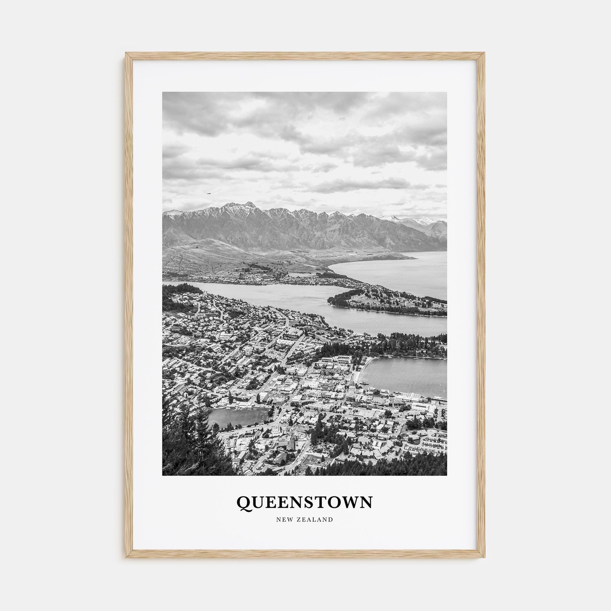 Queenstown Portrait B&W Poster