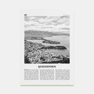 Queenstown Travel B&W Poster