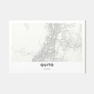 Quito Map Landscape Poster