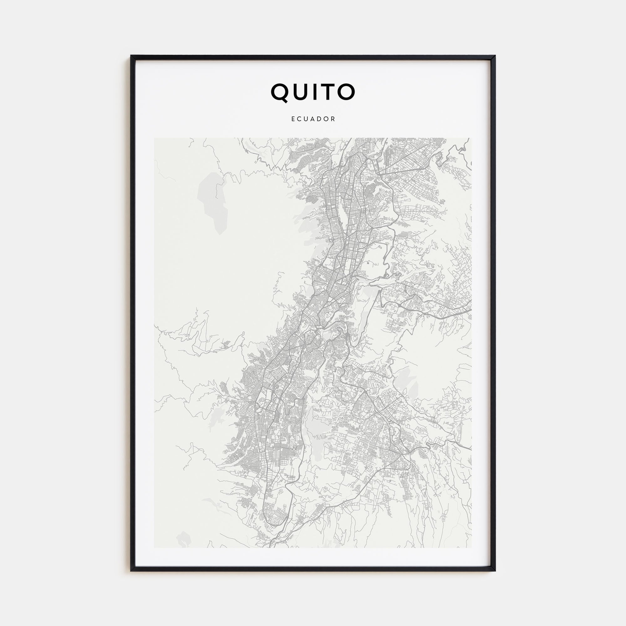 Quito Map Portrait Poster