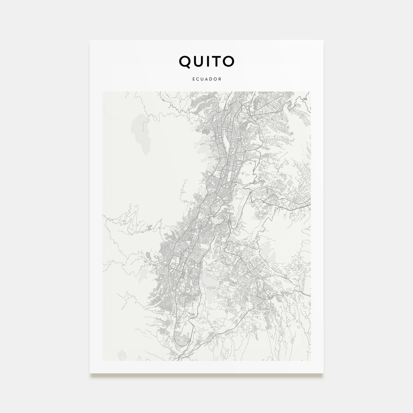 Quito Map Portrait Poster