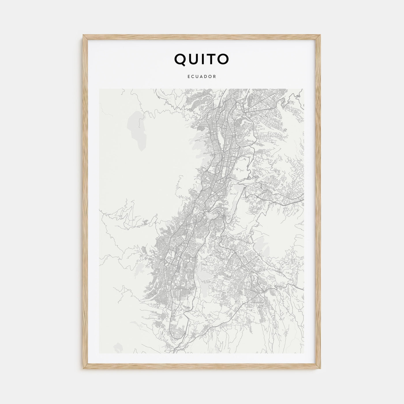 Quito Map Portrait Poster