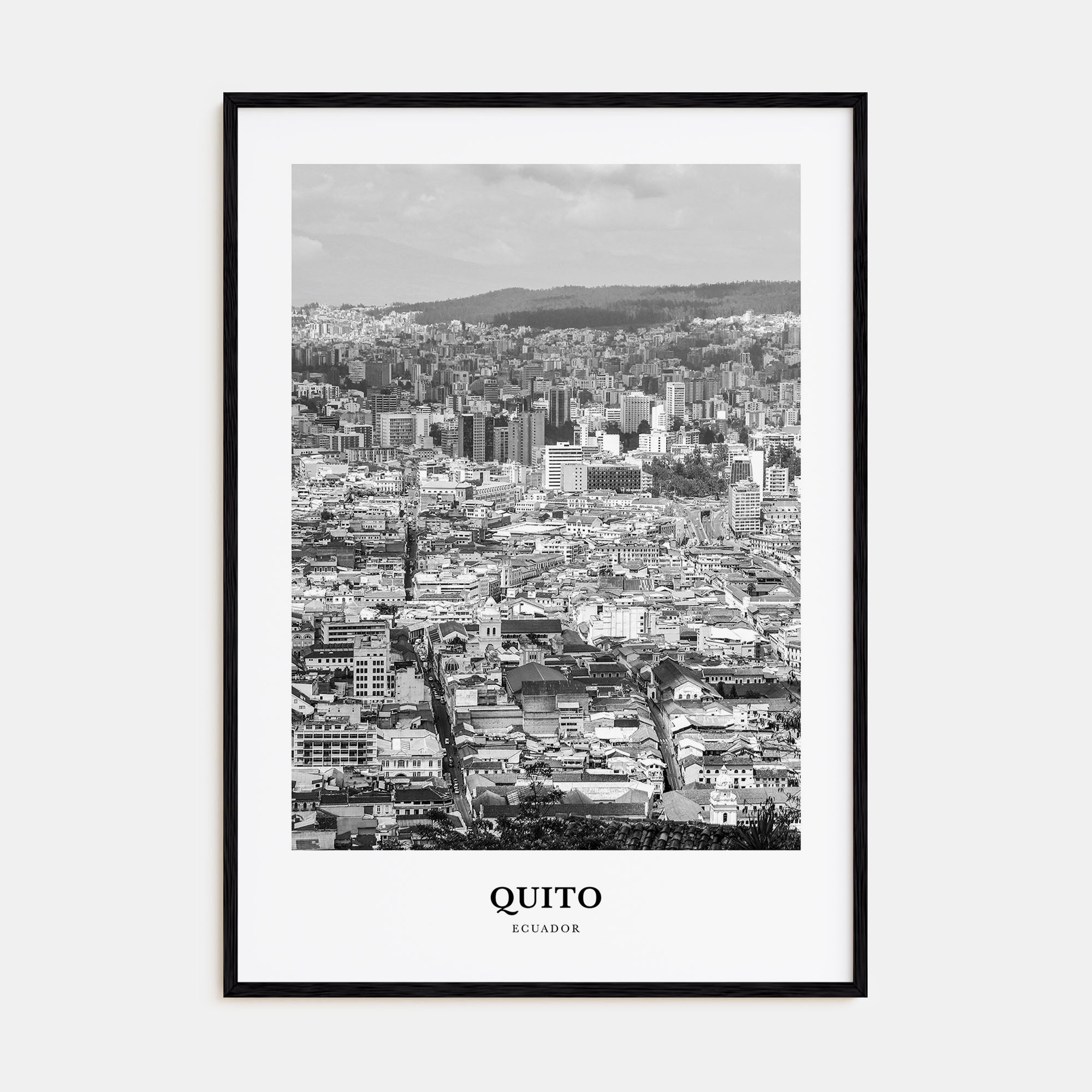 Quito Portrait B&W Poster
