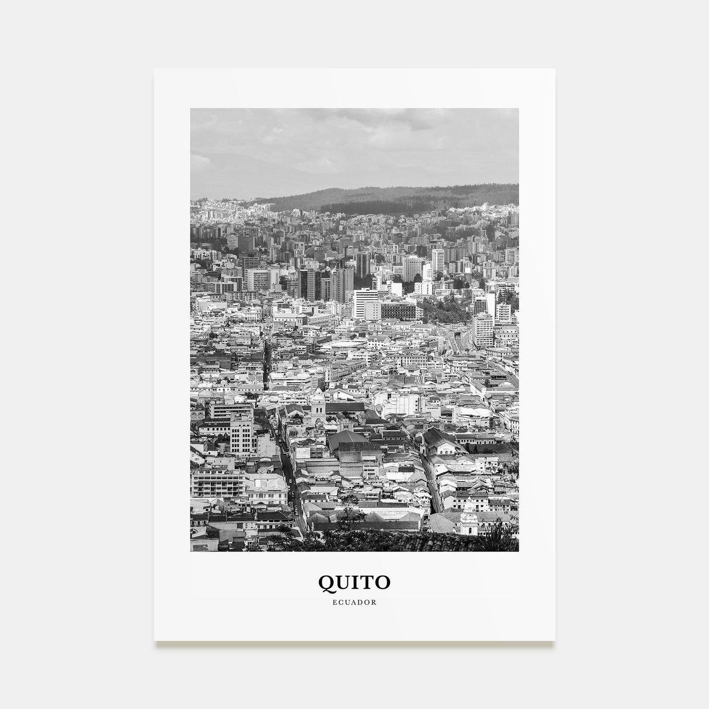 Quito Portrait B&W Poster