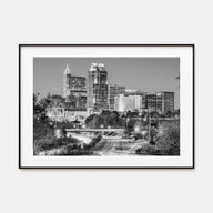 Raleigh Landscape B&W Poster