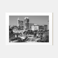 Raleigh Landscape B&W Poster