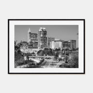 Raleigh Landscape B&W Poster