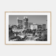 Raleigh Landscape B&W Poster