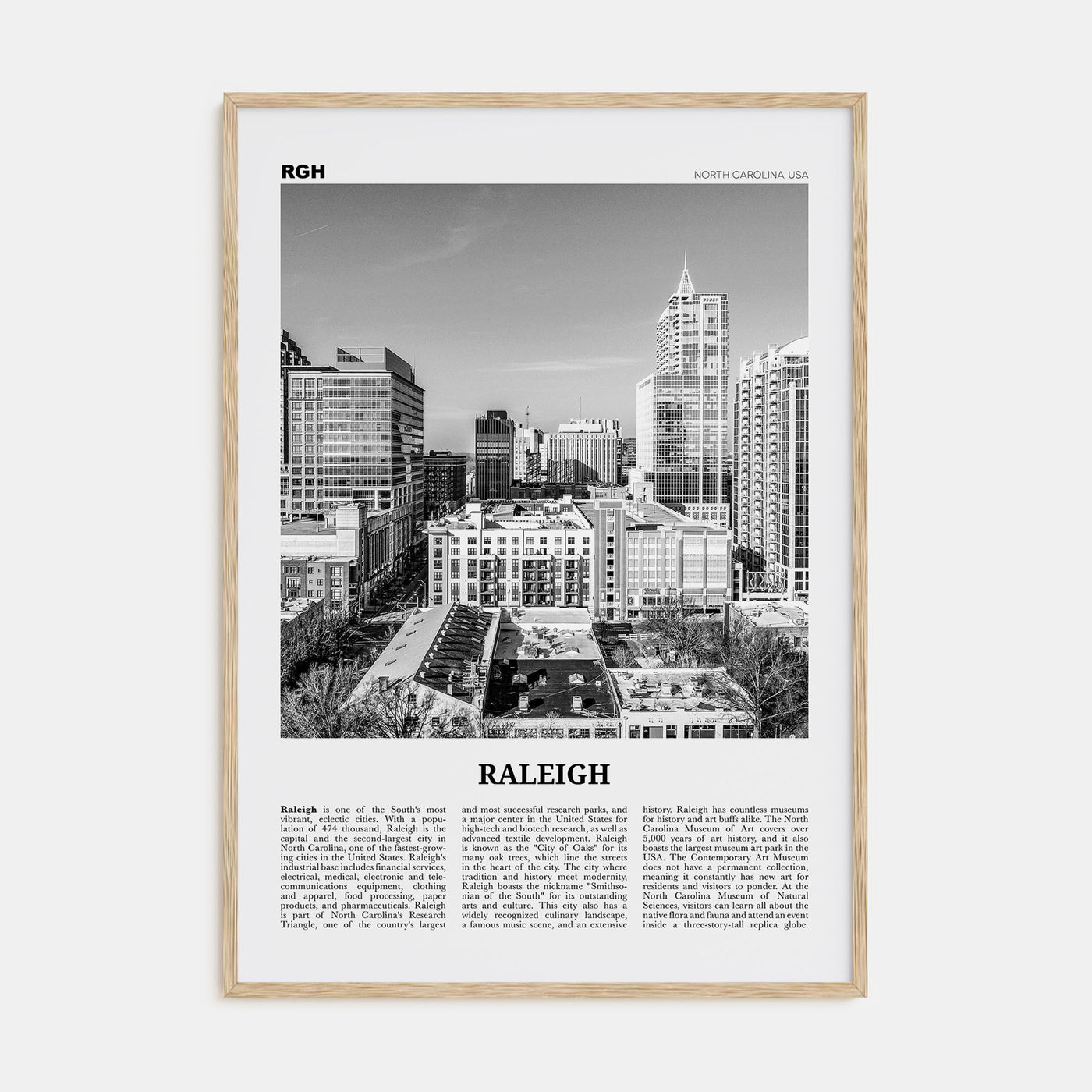Raleigh Travel B&W No 1 Poster
