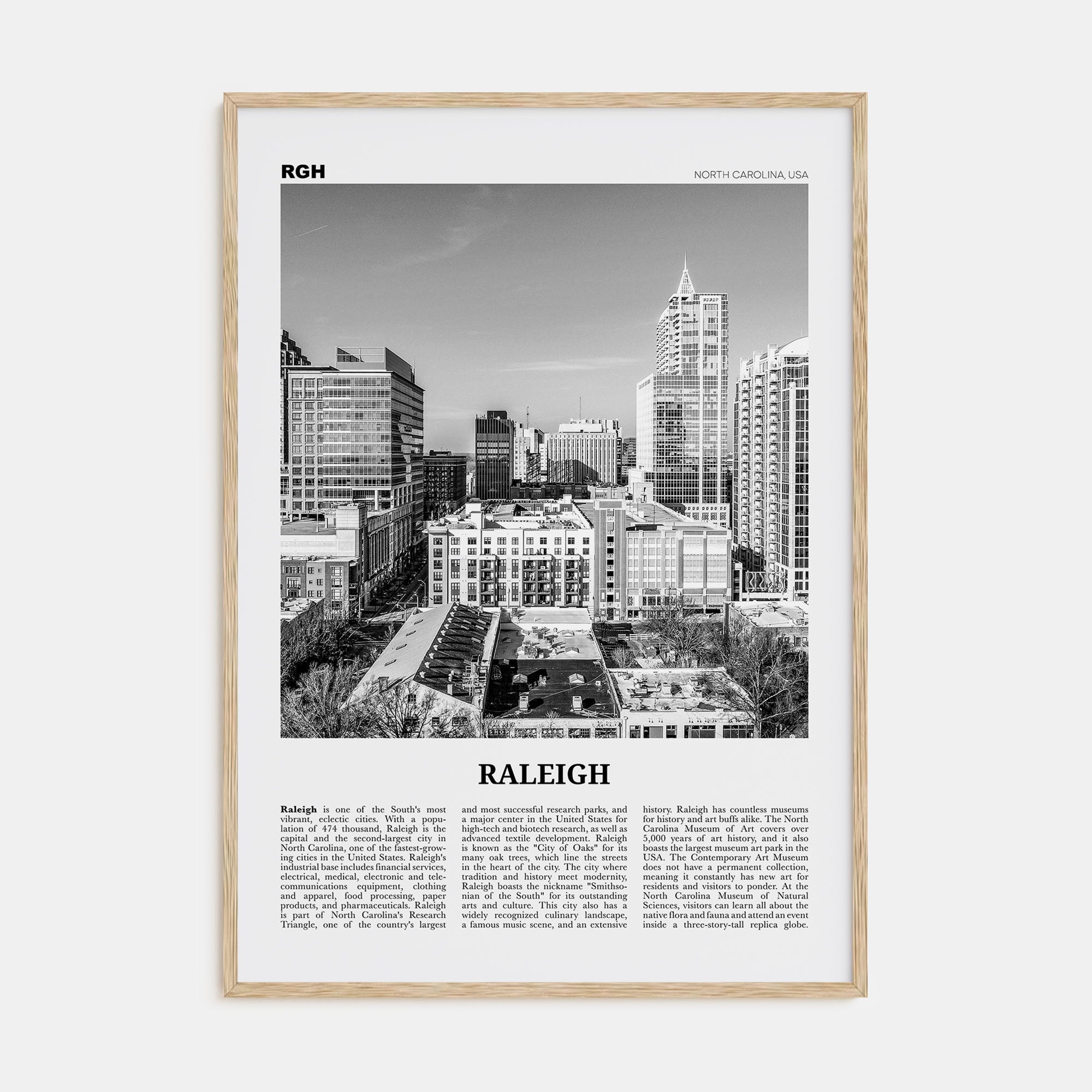 Raleigh Travel B&W No 1 Poster
