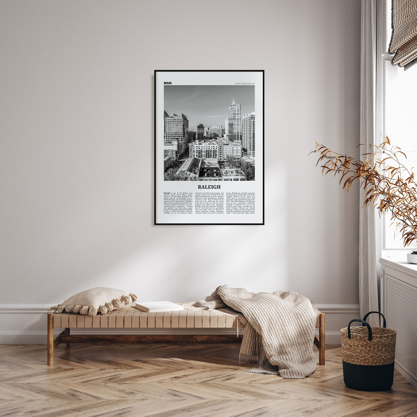 Raleigh Travel B&W No 1 Poster