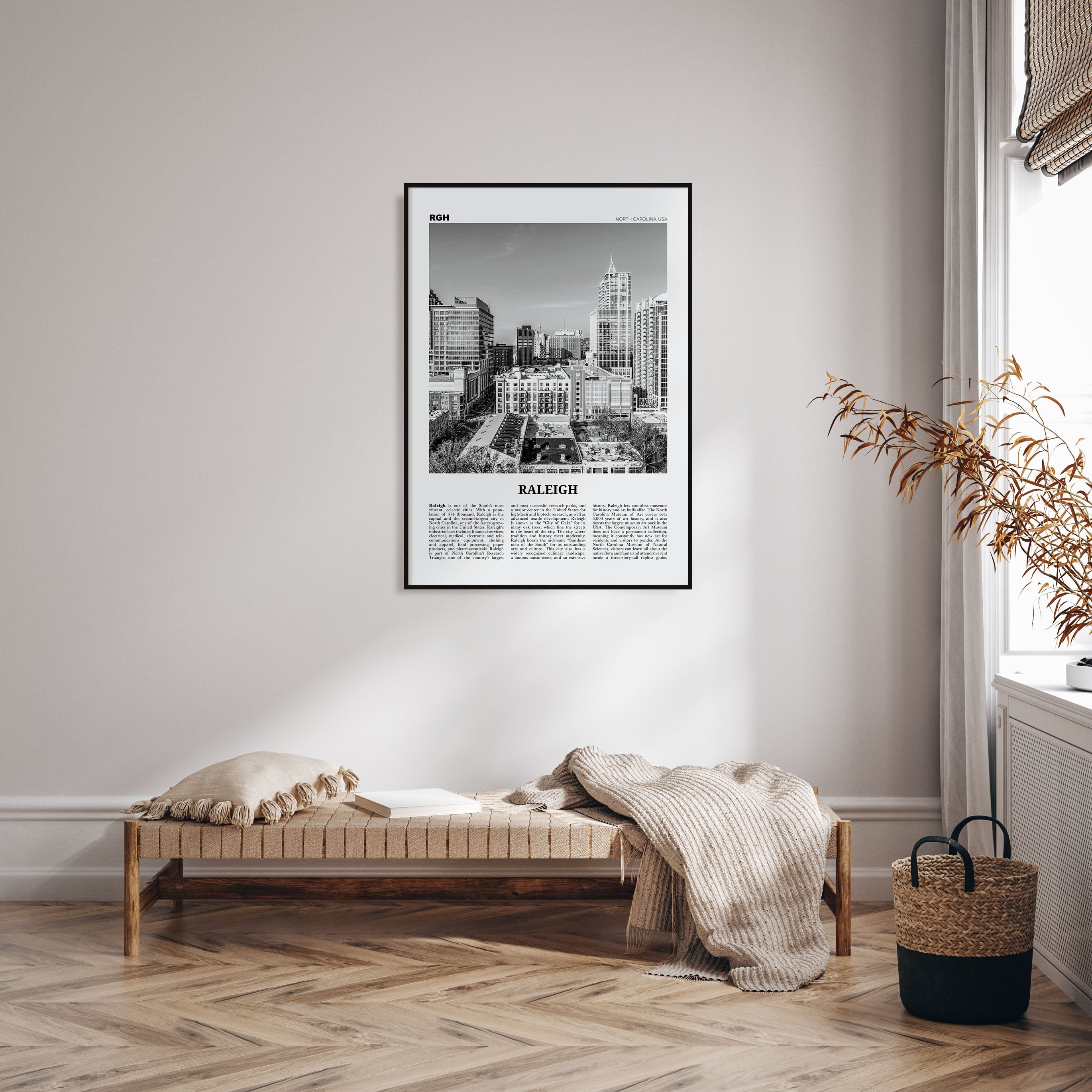 Raleigh Travel B&W No 1 Poster