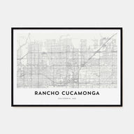Rancho Cucamonga Map Landscape Poster