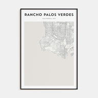 Rancho Palos Verdes Map Portrait Poster