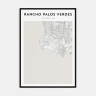 Rancho Palos Verdes Map Portrait Poster